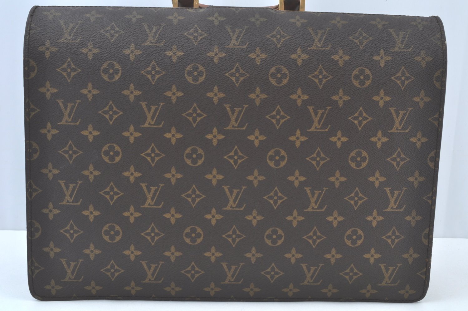 Authentic Louis Vuitton Monogram Serviette Fermoir Briefcase M53305 LV K9575