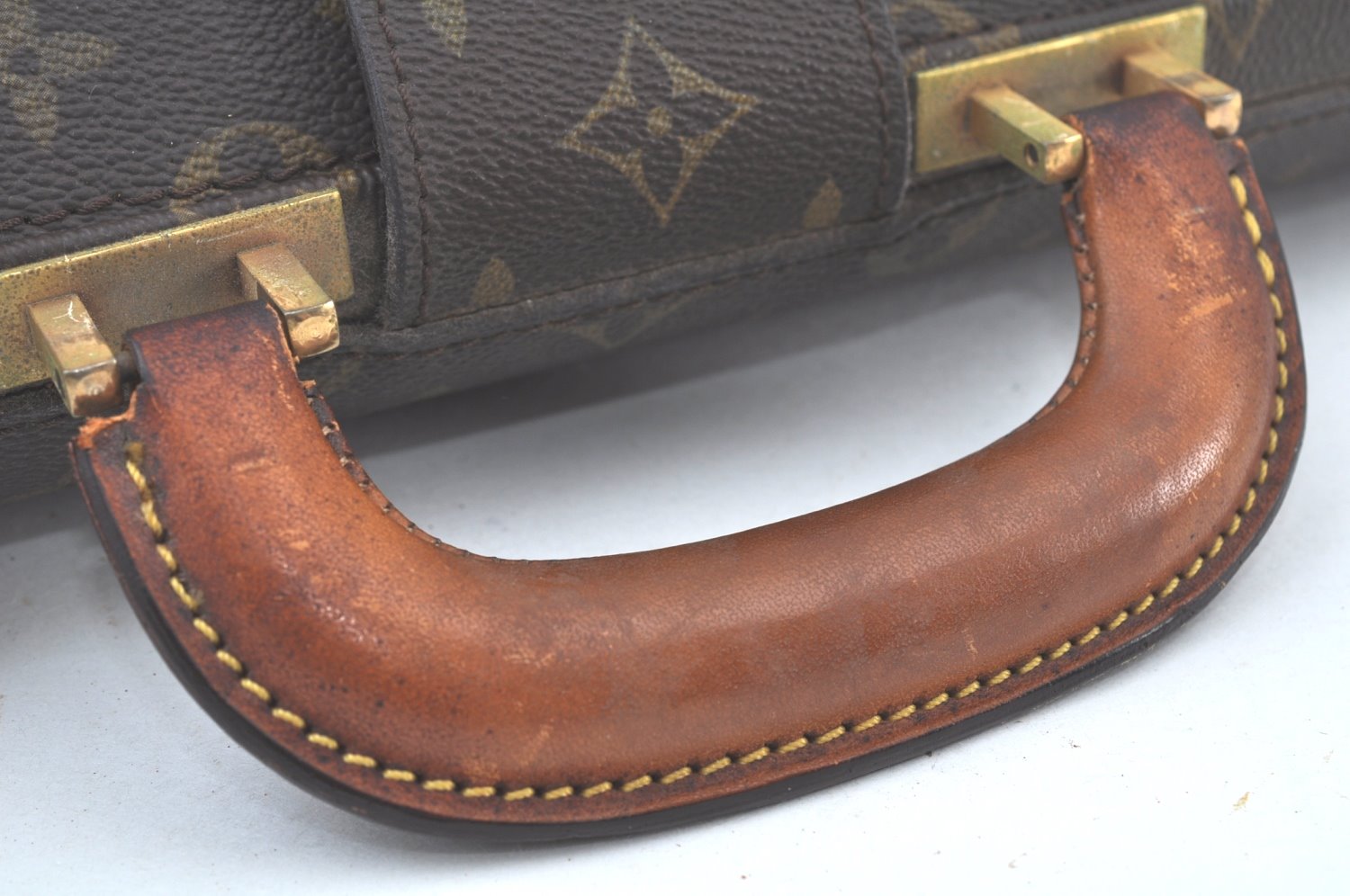 Authentic Louis Vuitton Monogram Serviette Fermoir Briefcase M53305 LV K9575