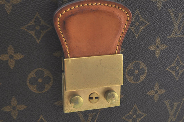 Authentic Louis Vuitton Monogram Serviette Fermoir Briefcase M53305 LV K9575