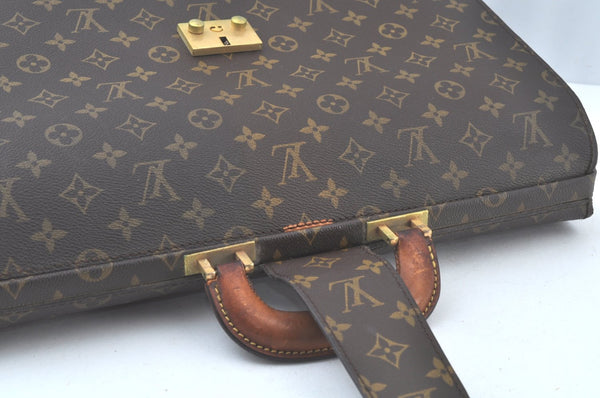 Authentic Louis Vuitton Monogram Serviette Fermoir Briefcase M53305 LV K9575