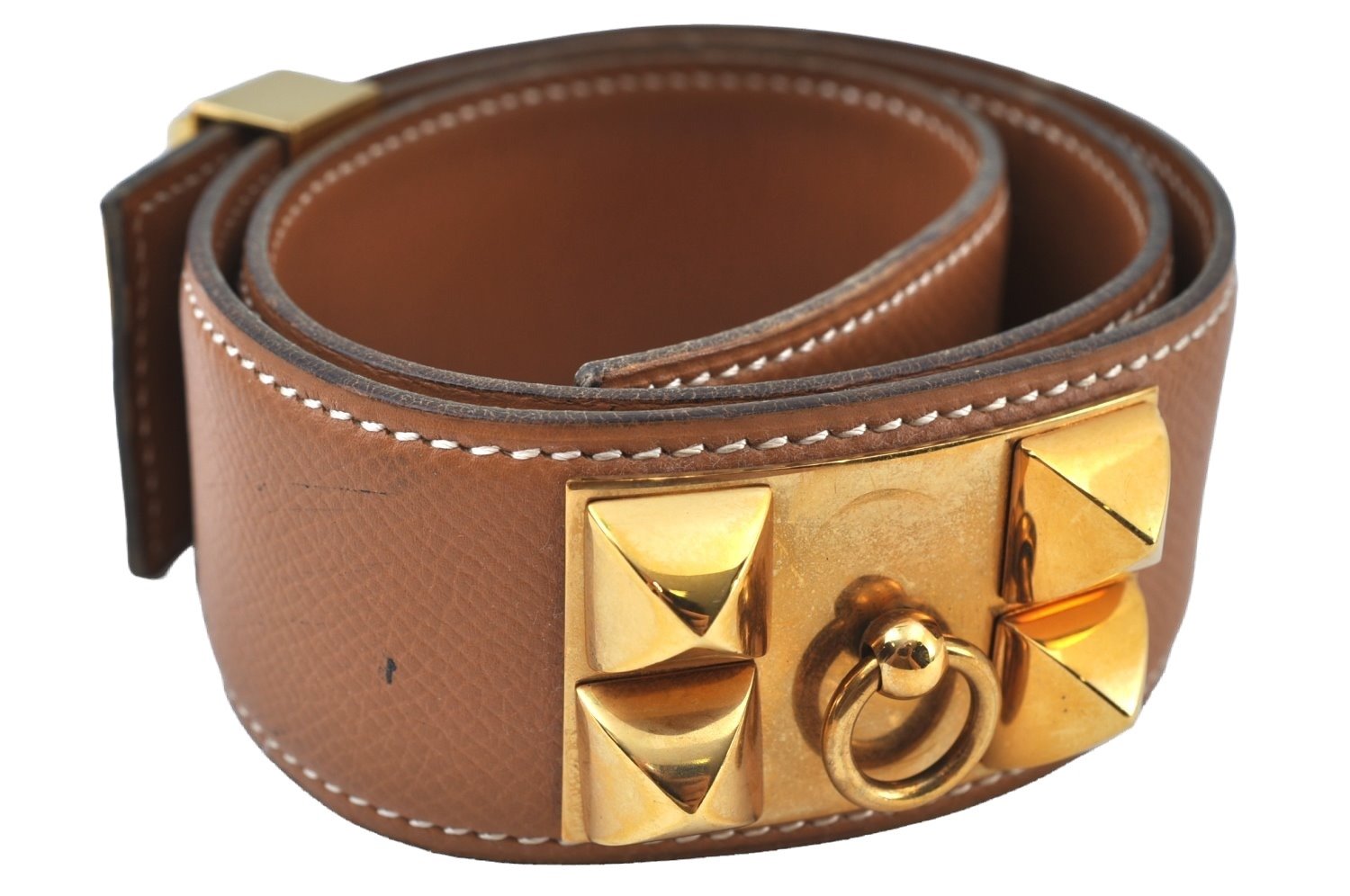 Authentic HERMES Collier De Chien Leather Belt Size 65cm 24.6-26