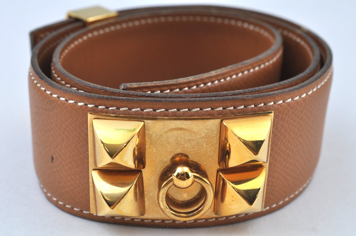 Authentic HERMES Collier De Chien Leather Belt Size 65cm 24.6-26