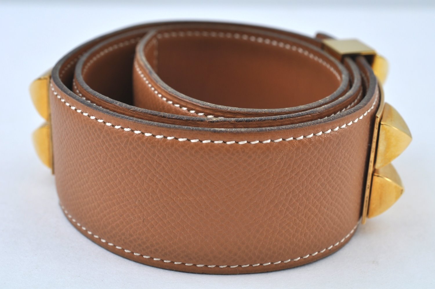 Authentic HERMES Collier De Chien Leather Belt Size 65cm 24.6-26