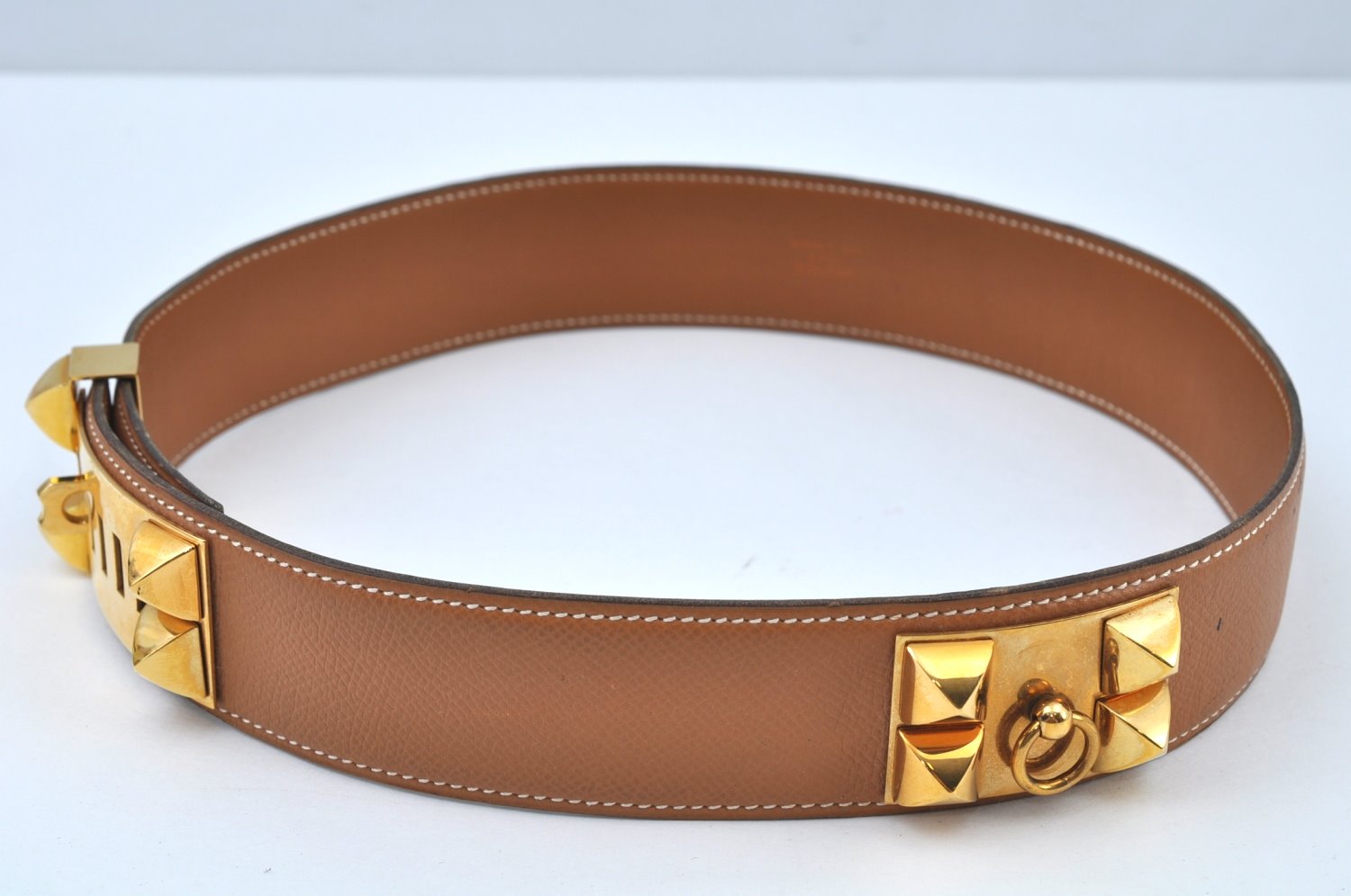 Authentic HERMES Collier De Chien Leather Belt Size 65cm 24.6-26