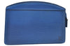 Authentic Louis Vuitton Epi Trousse Crete Clutch Bag Blue M48405 LV Junk K9579