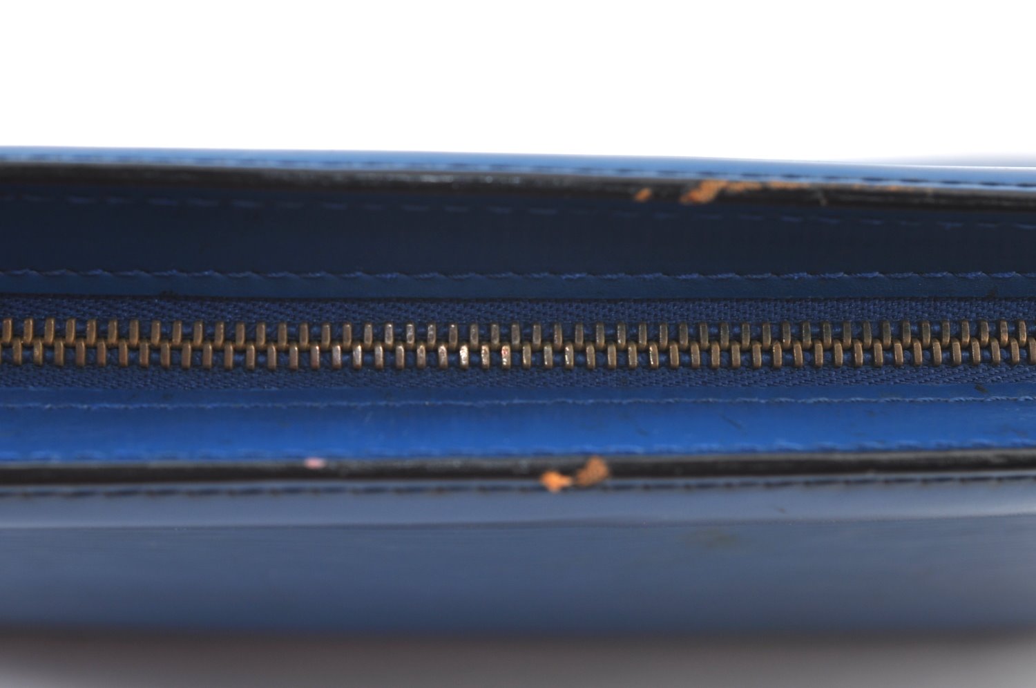 Authentic Louis Vuitton Epi Trousse Crete Clutch Bag Blue M48405 LV Junk K9579