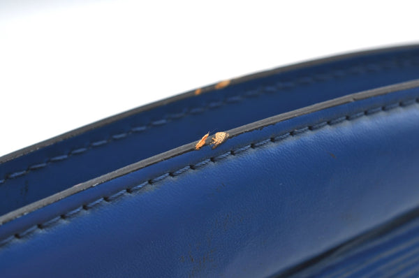 Authentic Louis Vuitton Epi Trousse Crete Clutch Bag Blue M48405 LV Junk K9579