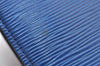 Authentic Louis Vuitton Epi Trousse Crete Clutch Bag Blue M48405 LV Junk K9579