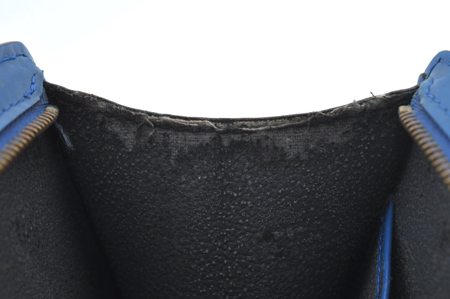 Authentic Louis Vuitton Epi Trousse Crete Clutch Bag Blue M48405 LV Junk K9579