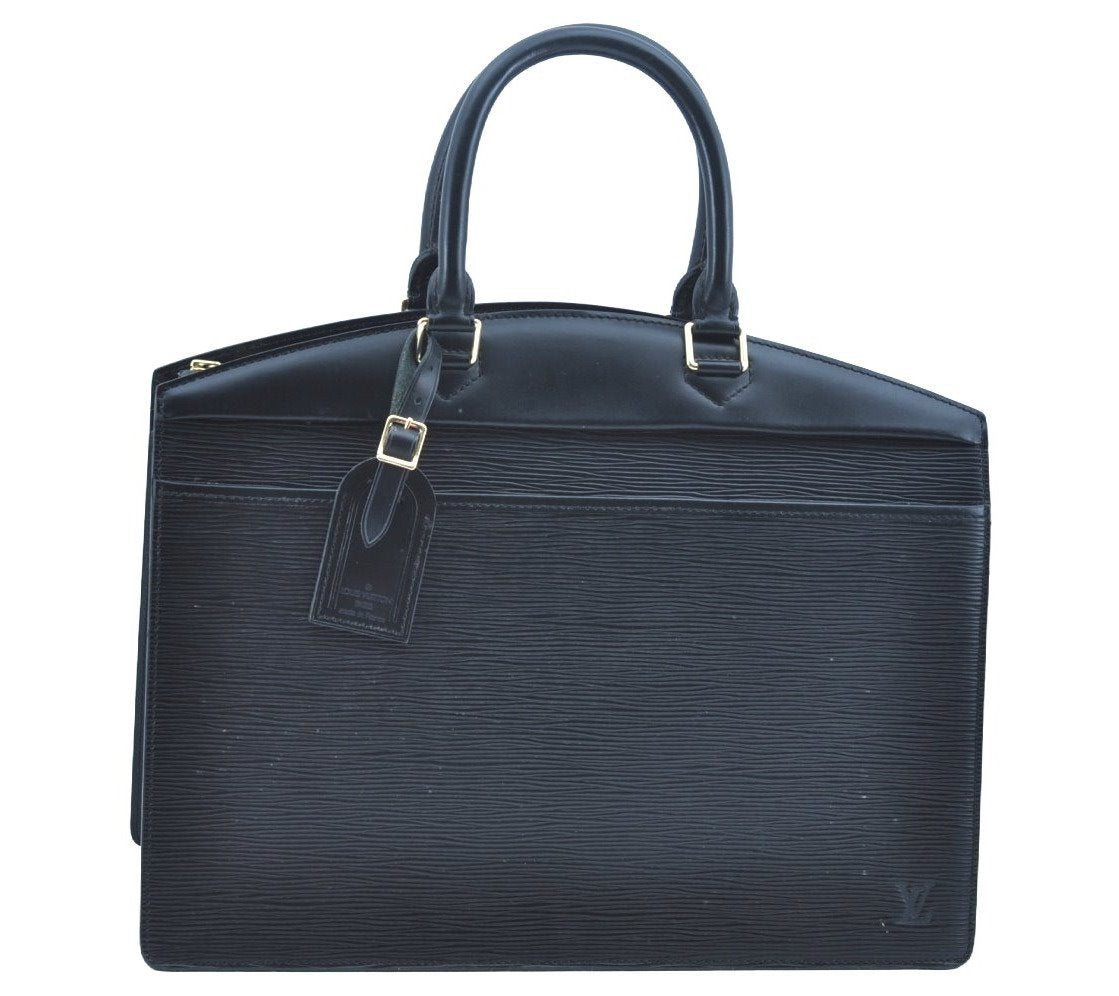 Authentic Louis Vuitton Epi Riviera Hand Bag Black M48182 LV Junk K9580