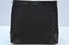 Authentic GUCCI Shoulder Bag GG Canvas Leather Black K9582