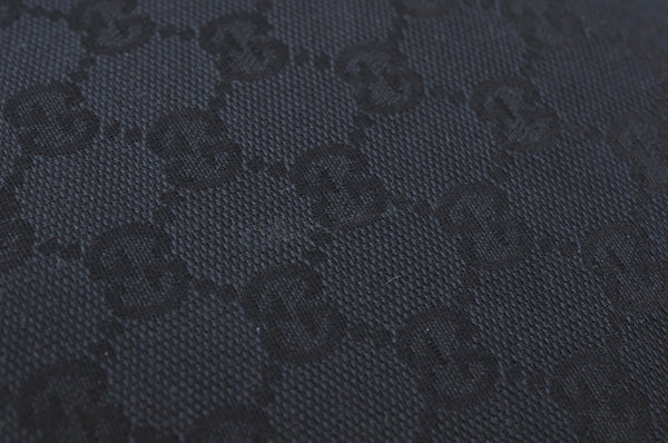 Authentic GUCCI Shoulder Bag GG Canvas Leather 0014231 Black Junk K9583