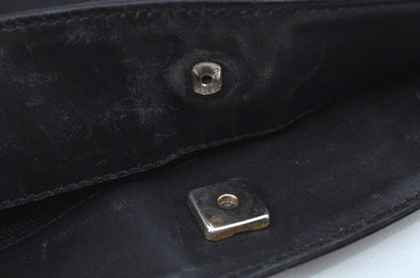 Authentic GUCCI Shoulder Bag GG Canvas Leather 0014231 Black Junk K9583