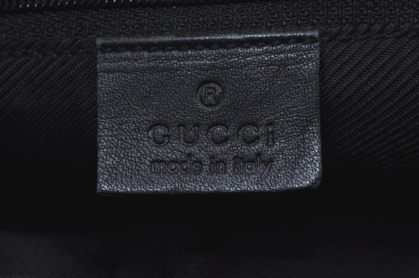 Authentic GUCCI Shoulder Bag GG Canvas Leather 0014231 Black Junk K9583