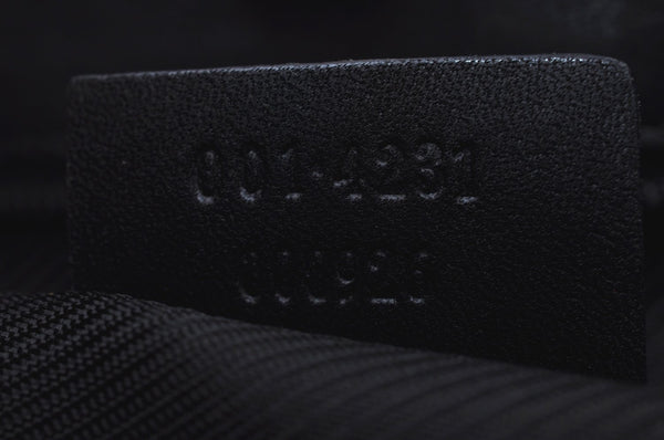 Authentic GUCCI Shoulder Bag GG Canvas Leather 0014231 Black Junk K9583