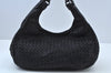 Authentic BOTTEGA VENETA Intrecciato Leather Shoulder Hand Bag Black K9586