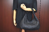 Authentic BOTTEGA VENETA Intrecciato Leather Shoulder Hand Bag Black K9586