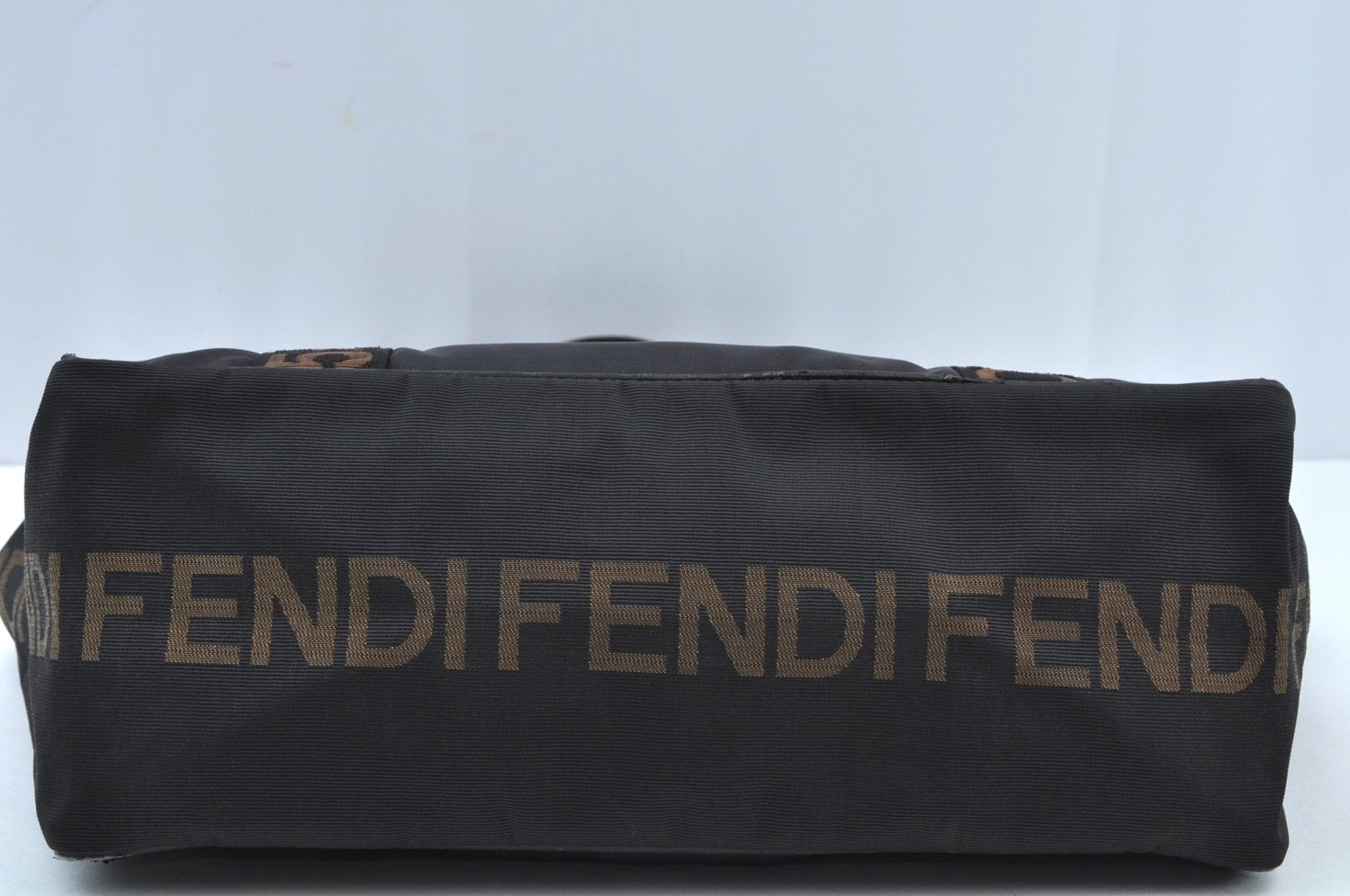 Authentic FENDI Shoulder Bag Nylon Black K9587