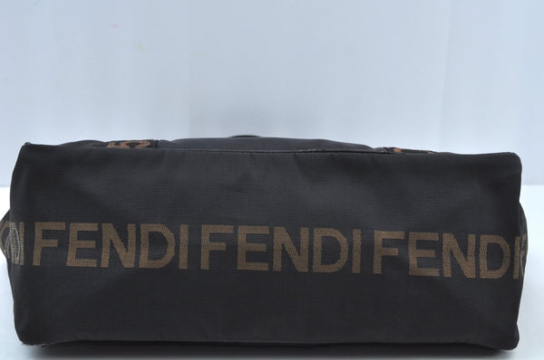 Authentic FENDI Shoulder Bag Nylon Black K9587