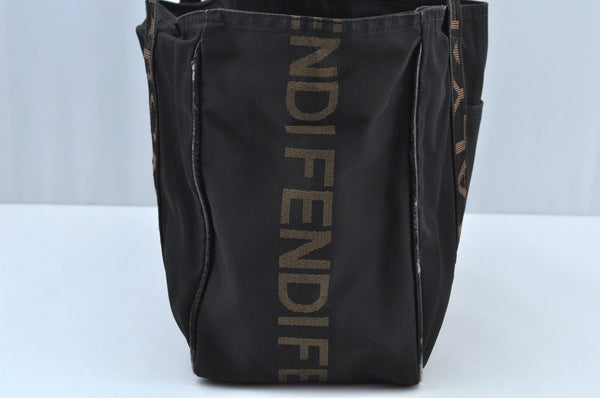 Authentic FENDI Shoulder Bag Nylon Black K9588