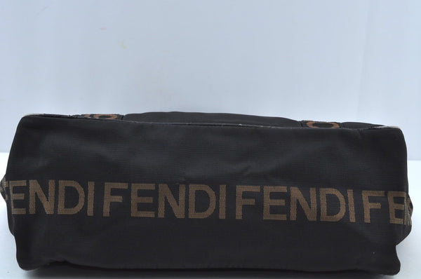 Authentic FENDI Shoulder Bag Nylon Black K9588