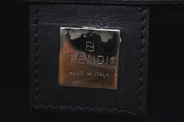 Authentic FENDI Shoulder Bag Nylon Black K9588