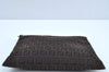 Authentic FENDI Zucchino Pouch Purse Canvas Brown K9589