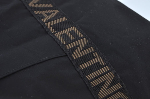 Authentic FENDI Boston Hand Bag Nylon Black K9591