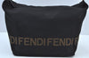 Authentic FENDI Shoulder Bag Nylon Purse Black K9592