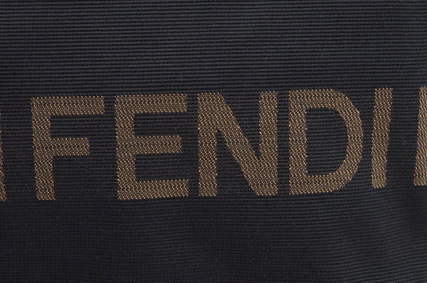 Authentic FENDI Shoulder Bag Nylon Purse Black K9592