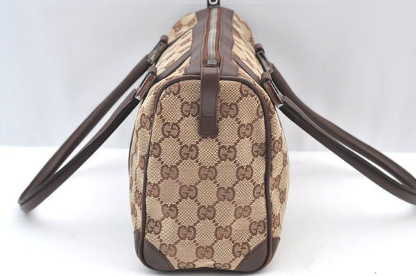 Authentic GUCCI HandBag Canvas Leather Brown K9594