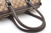 Authentic GUCCI HandBag Canvas Leather Brown K9594