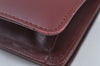 Authentic Cartier Must de Cartier Leather Shoulder Cross Bag Bordeaux Red K9598