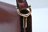 Authentic Cartier Must de Cartier Leather Shoulder Cross Bag Bordeaux Red K9598