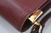 Authentic Cartier Must de Cartier Leather Shoulder Cross Bag Bordeaux Red K9598