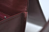 Authentic Cartier Must de Cartier Leather Shoulder Cross Bag Bordeaux Red K9598