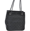 Authentic GUCCI Hand Bag GG Canvas Leather 109143 Black K9600