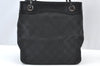 Authentic GUCCI Hand Bag GG Canvas Leather 109143 Black K9600