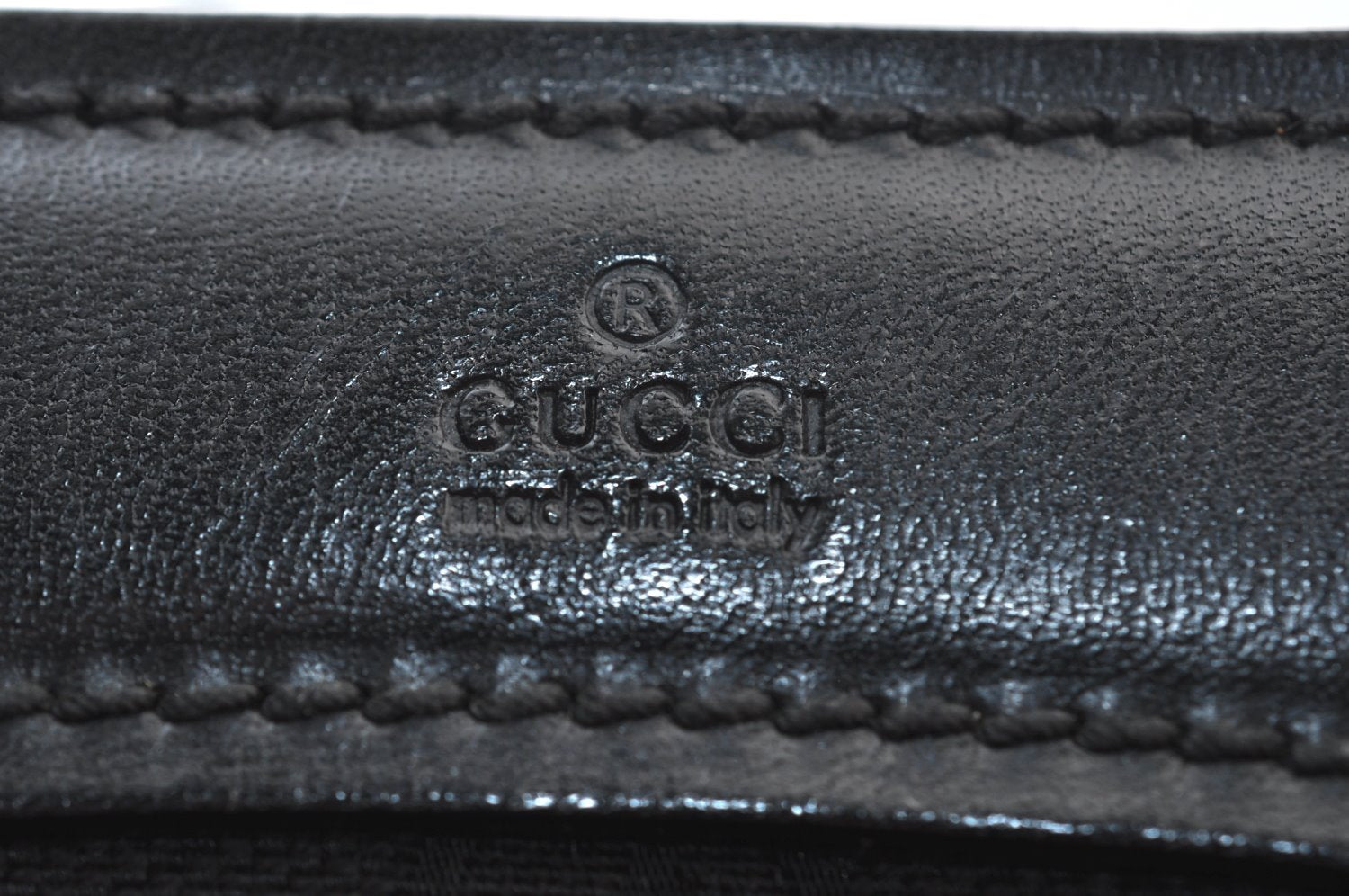 Authentic GUCCI Hand Bag GG Canvas Leather 109143 Black K9600
