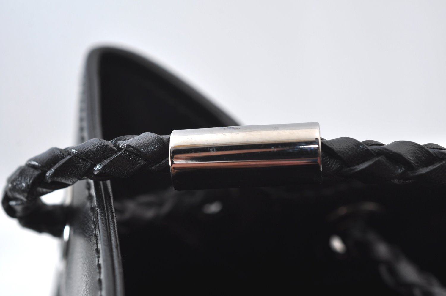 Authentic GUCCI Hand Bag GG Canvas Leather 109143 Black K9600