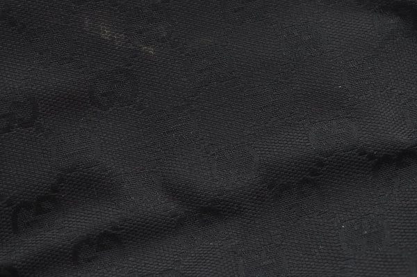 Authentic GUCCI Hand Bag GG Canvas Leather 109143 Black K9600