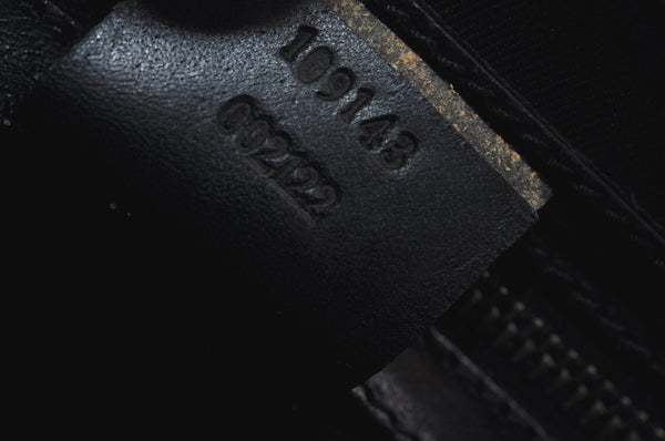 Authentic GUCCI Hand Bag GG Canvas Leather 109143 Black K9600