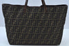 Authentic FENDI Zucca Shoulder Tote Bag Canvas Brown K9604