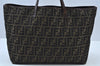 Authentic FENDI Zucca Shoulder Tote Bag Canvas Brown K9604