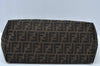 Authentic FENDI Zucca Shoulder Tote Bag Canvas Brown K9604