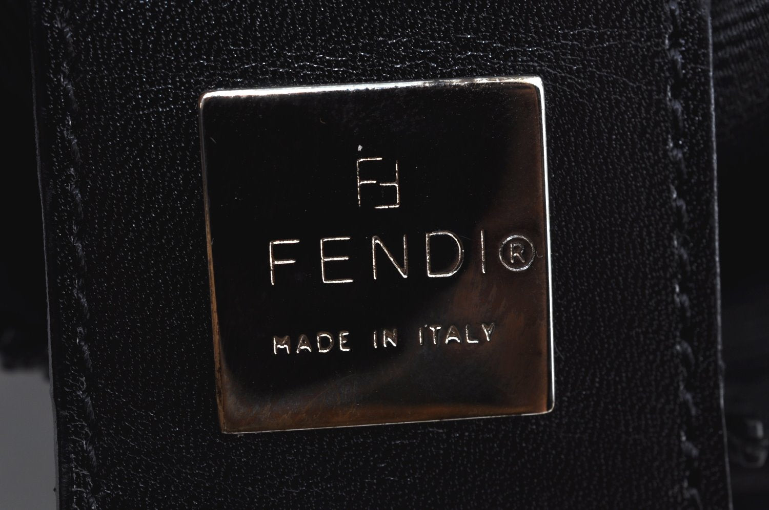 Authentic FENDI Shoulder Bag Nylon Black K9606