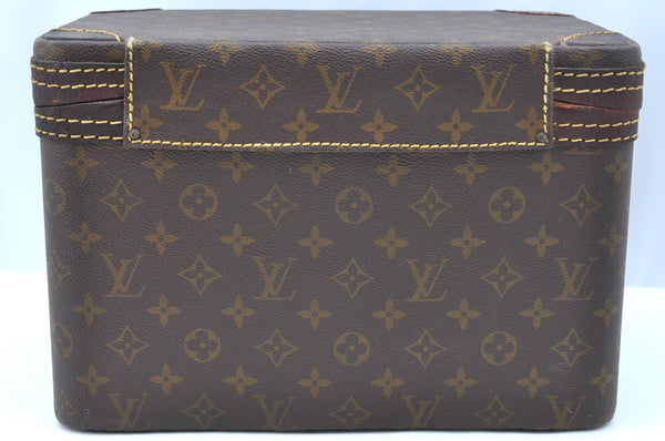 Auth Louis Vuitton Monogram Train Case Cosmetics Vanity Bag M23570 LV Junk K9607