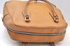 Authentic PRADA Leather Hand Bag Brown K9609