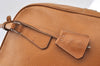 Authentic PRADA Leather Hand Bag Brown K9609