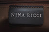 Authentic NINA RICCI Shoulder Hand Bag Leather Brown K9611